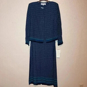 NWT Vintage Sarah Elizabeth 2 pc Dress and 3 Button Jacket Size 10
